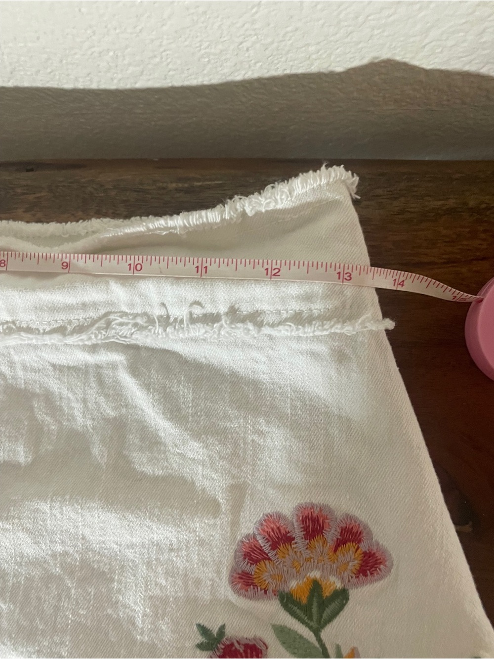 Jealous Tomato White Floral Embroidered Denim Mini Skirt Boho Cottagecore Size S - Picture 9 of 11